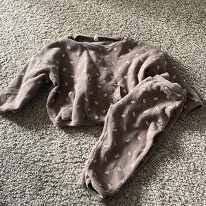 Quincy Mae Floral ribbed set.